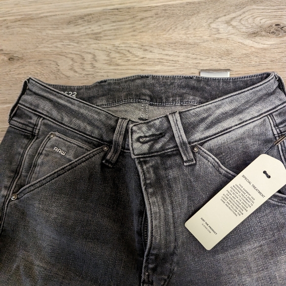 Nwt, G-star 5622 custom mid skinny jeans in Largo, zip knee, 25 x 34 - Picture 6 of 9